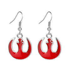 Load image into Gallery viewer, Insect Red Black Eardrop